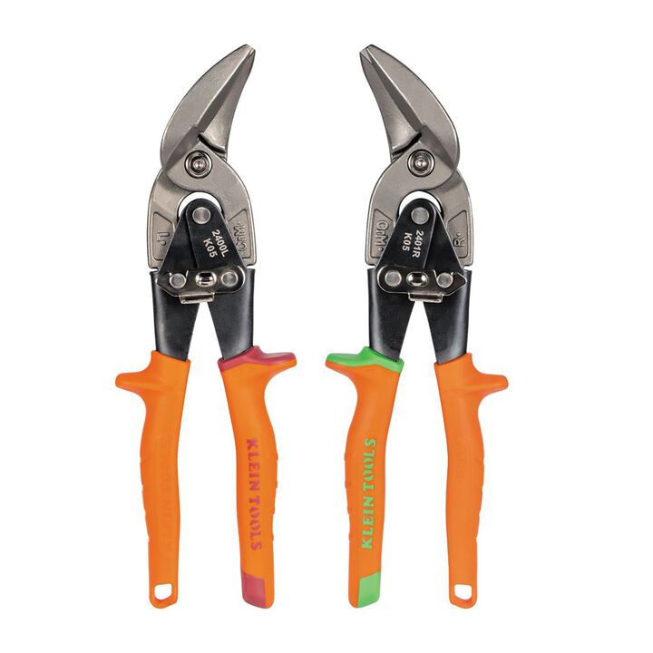 Klein Tools Left & Right Offset Aviation Snips 2 Pieces