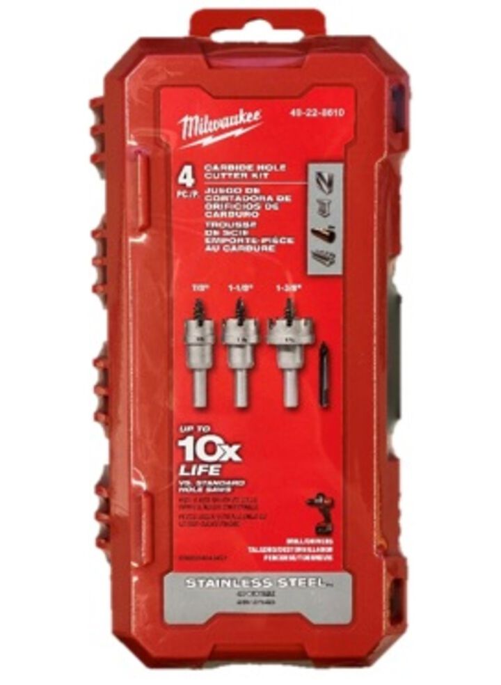 Milwaukee One-Piece Carbide Hole Cutter Set 4pc