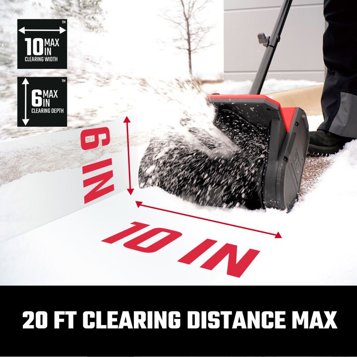 CRAFTSMAN 10 Inch 20V Single Stage Battery Powered Snow Shovel Thrower Kit, large image number 3