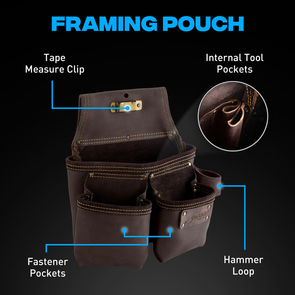 Ox Tools OX Pro 4-Piece Oil-Tanned Leather Construction Rig 2XL, large image number 6
