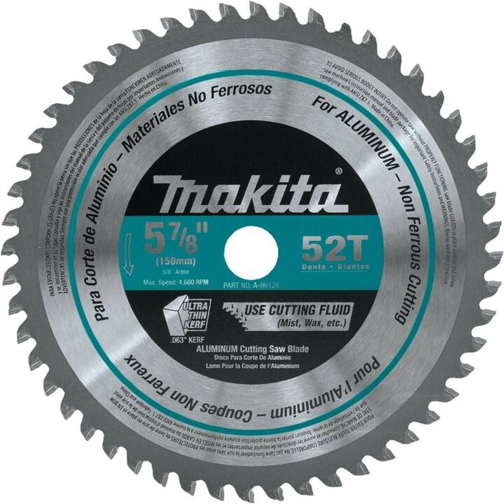 Makita 5-7/8 in. 52T Carbide-Tipped Aluminum Saw Blade