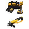 DEWALT 20V MAX Cordless Drill/Driver Kit and 4.5 Inch/5 Inch Grinder Bundle, small image number 2