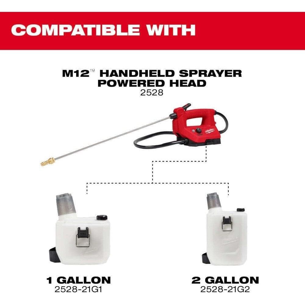 Milwaukee M12 1 Gallon 20-80 PSI Sprayer Kit, 1 Gallon Sprayer Tank Bundle, large image number 4