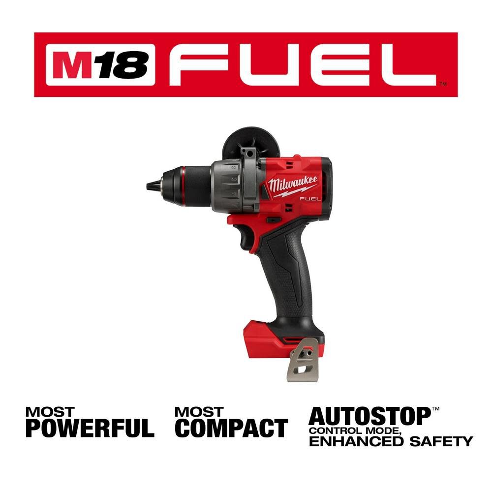 Milwaukee M18 FUEL 1/2 Inch Drill/Driver (Bare Tool) & 4pc SHOCKWAVE Impact Duty 2 9/16 Magnetic Nut Driver Set Bundle, large image number 2