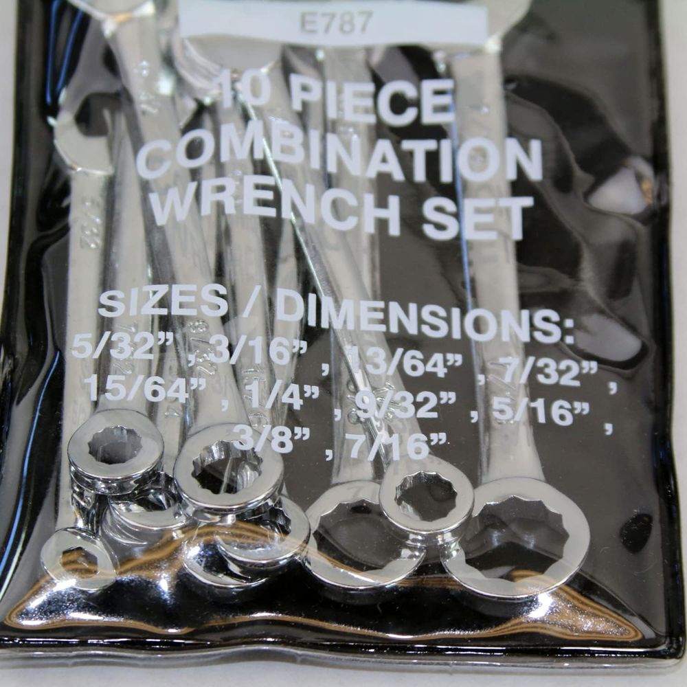 Cougar Pro 10 Piece Steel SAE 5/32 Inch - 7/16 Inch Mini Combo Wrench Set, large image number 2