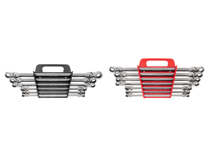 Tekton Flex Head Ratcheting Box End Wrench Set, (1/4-13/16 Inch, 6-19 mm)