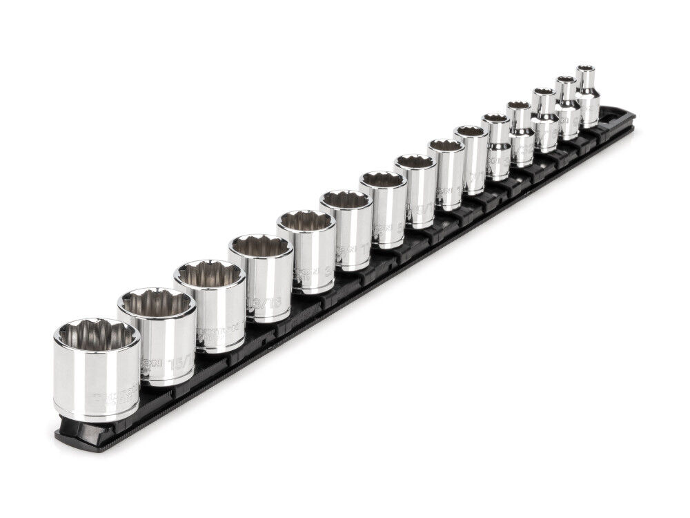 Tekton 3/8 Inch 12 Point Socket Set, 15 Pieces (1/4-1 Inch), large image number 2