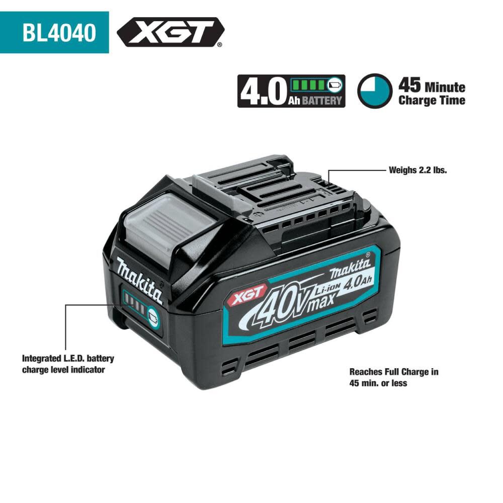 Makita 40V max XGT 2.1 Gallon HEPA Dry Dust Extractor Kit, large image number 4