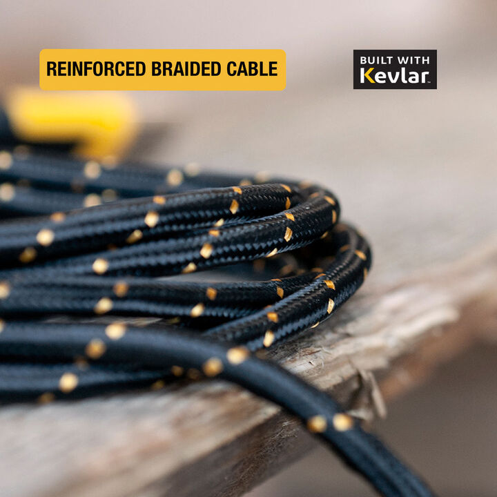 DEWALT Phone Charger Lightning Reinforced Braided Cord 10', large image number 3