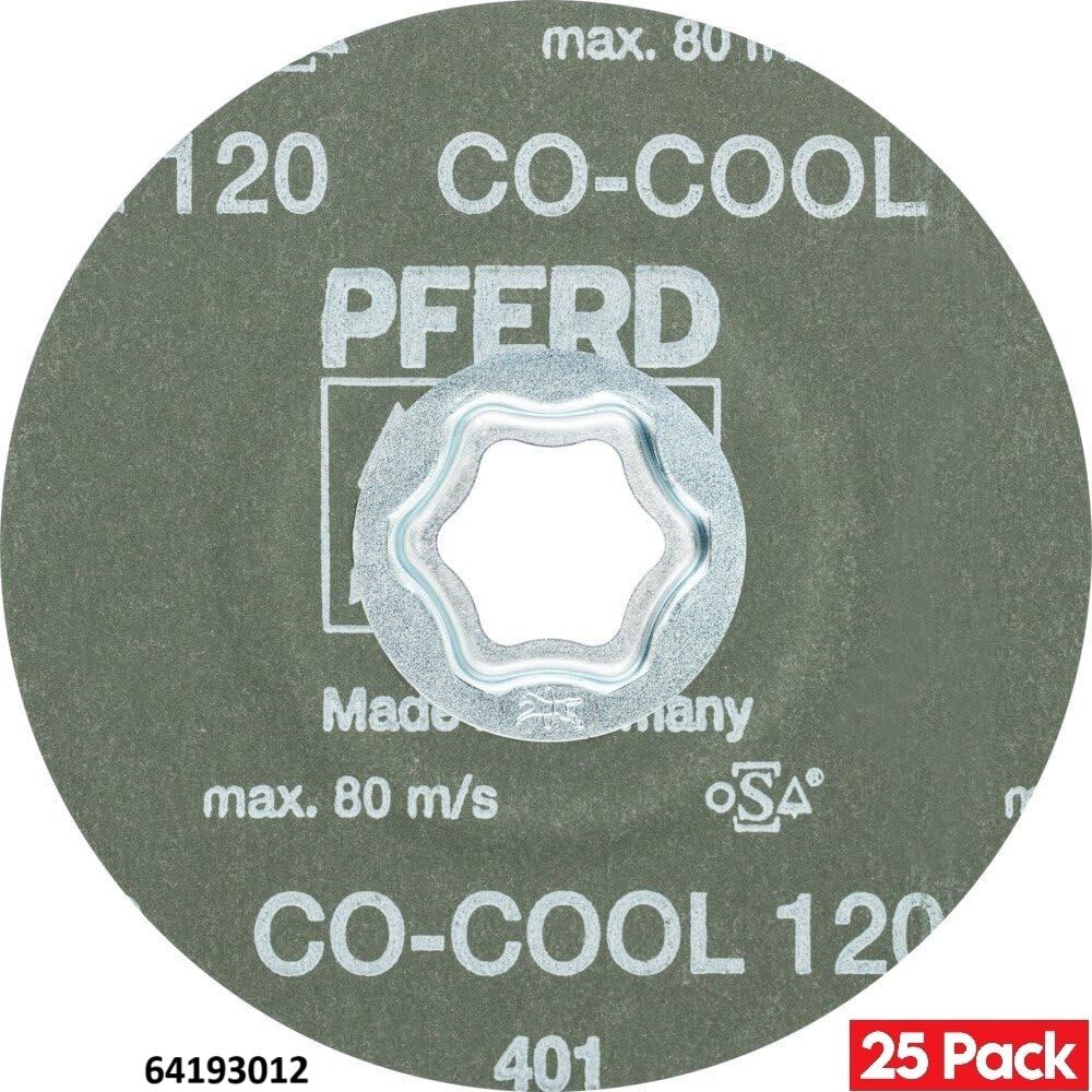 Pferd 4-1/2 Inch 120 Grit Ceramic Oxide CO-COOL Fiber Disc Bundle, 25 Pieces, large image number 2