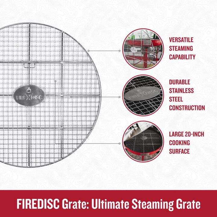 Firedisc 20 Inch Stainless Steel Ultimate Steaming Grate, large image number 1