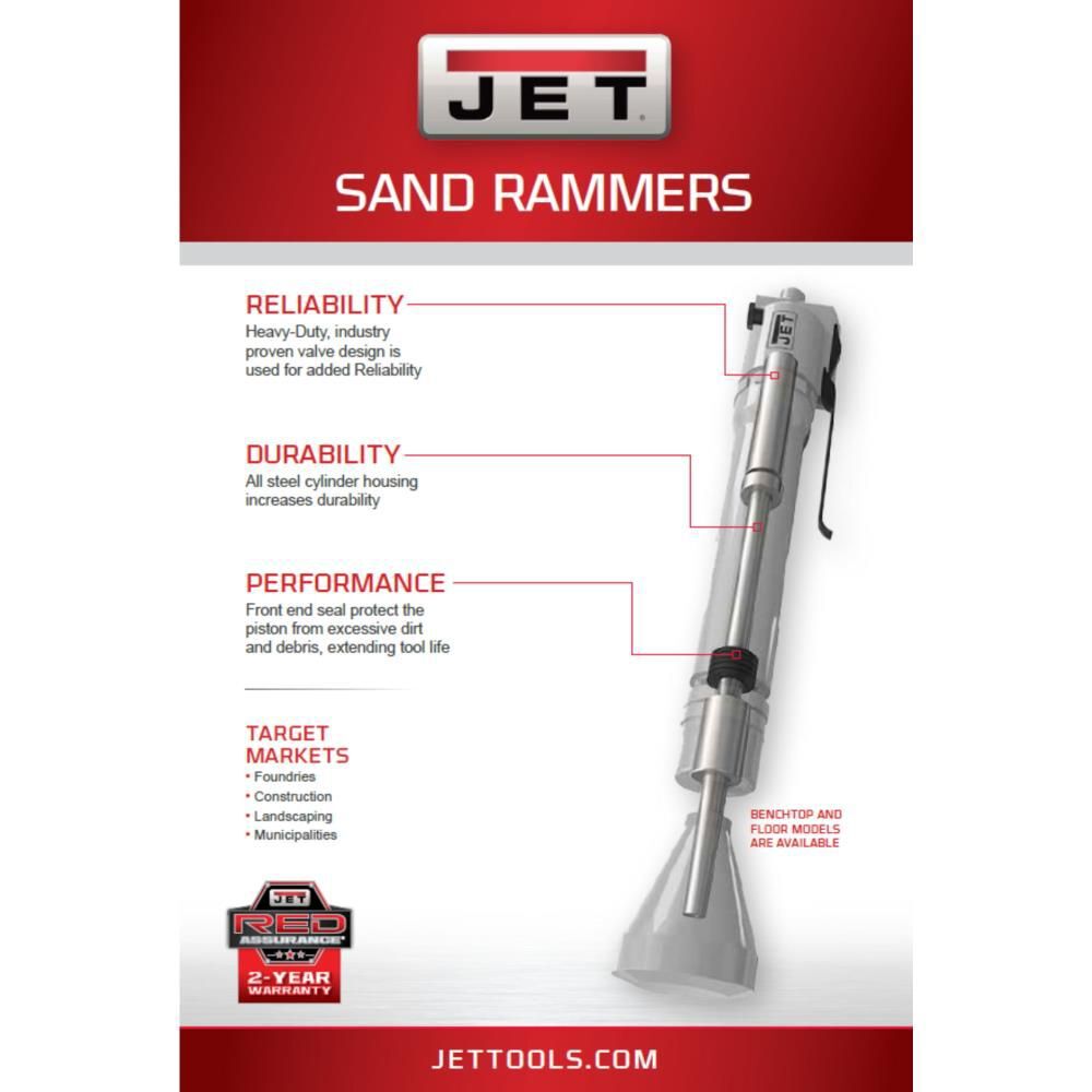 JET 2-9/16in Stroke 1000 BPM Floor Sand Rammer, large image number 3