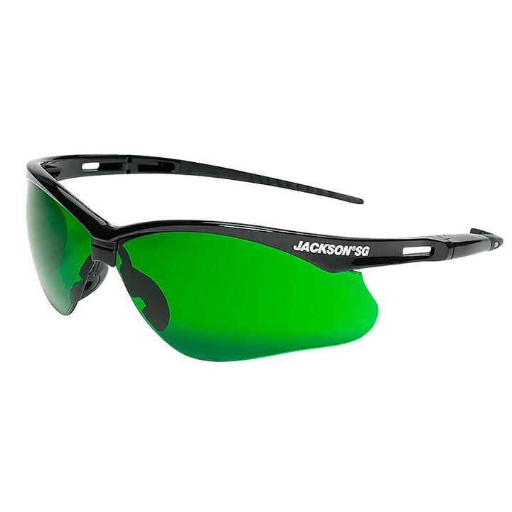 Jackson Safety Glasses Anti Scratch Coating Infrared & UV Protection Shade 3 IR Lens Black Frame
