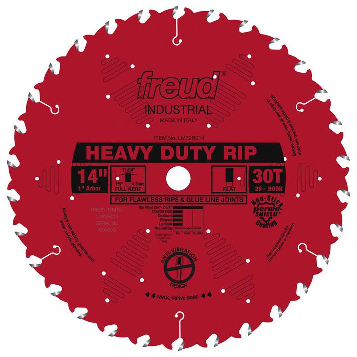 Freud 14 In. x 30T Heavy-Duty Rip Blade
