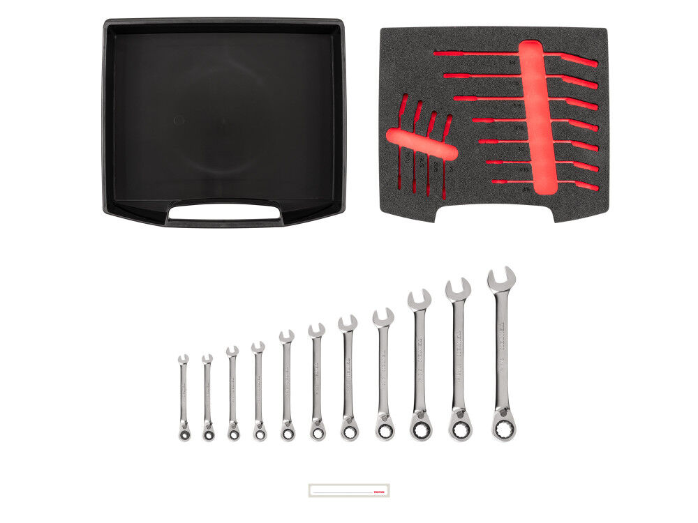Tekton Ratcheting Combination Wrench Set, Drawer, 11 Piece 1/43/4 Inch, large image number 3