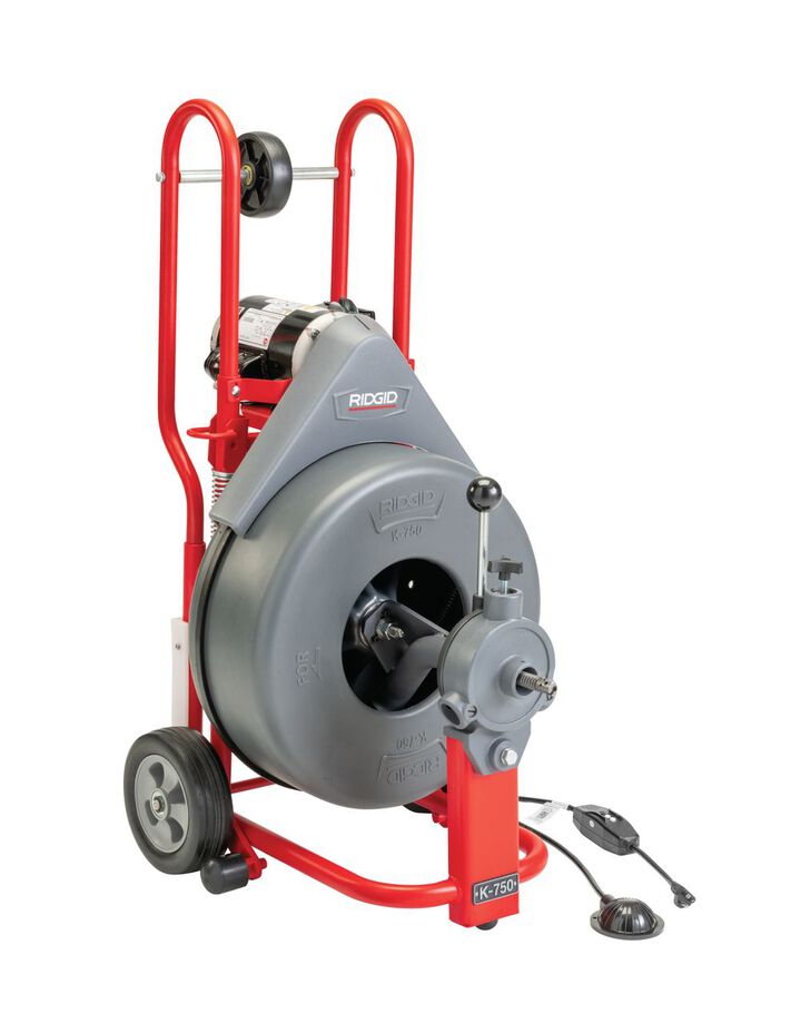 Ridgid K-750 Drum Cleaner Machine with Gloves & AUTOFEED - 5/8 Inch Pigtail, large image number 3
