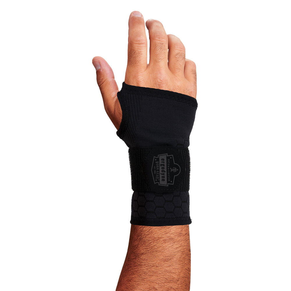 Ergodyne ProFlex 680 Small Black Wrist Support Sleeve Single Strap, large image number 3