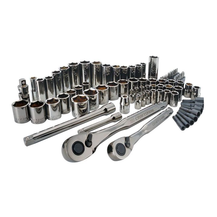 CRAFTSMAN Gunmetal Chrome Mechanics Tool Set, 81 Piece