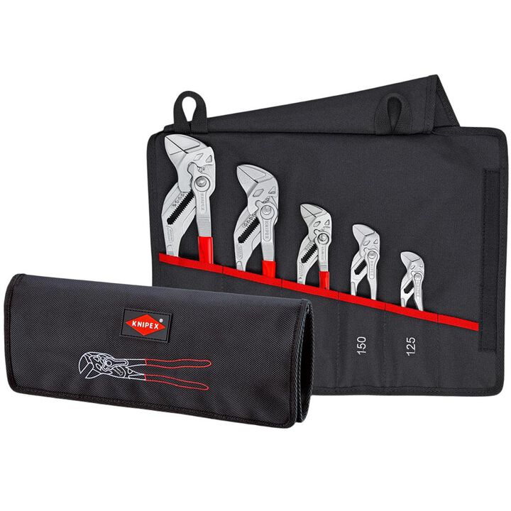 Knipex Pliers Wrench Set in Tool Roll 5pc