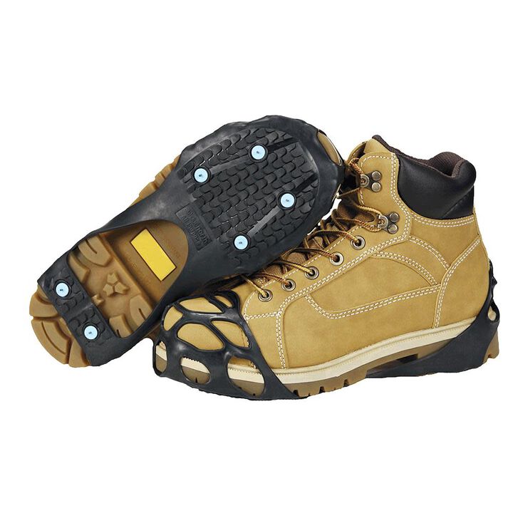 Due North All Purpose Over the Shoe Slip Resistant Footwear Traction Aid with Grip Carbide Spikes Bi-Directional Tread Small