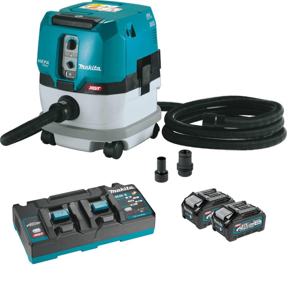 Makita 40V max XGT 2.1 Gallon HEPA Dry Dust Extractor Kit, large image number 1