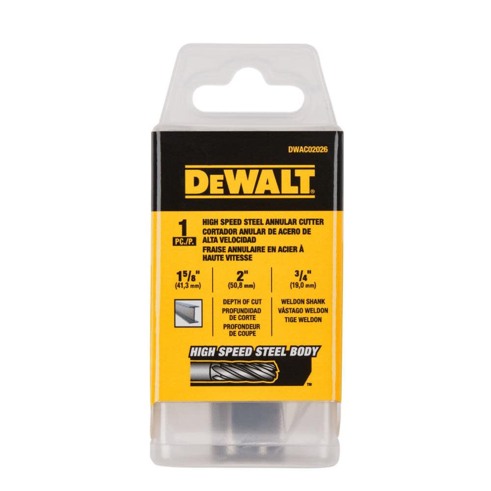 DEWALT Annular Cutter 1 5/8in X 2in HSS 3/4in Weldon, large image number 3