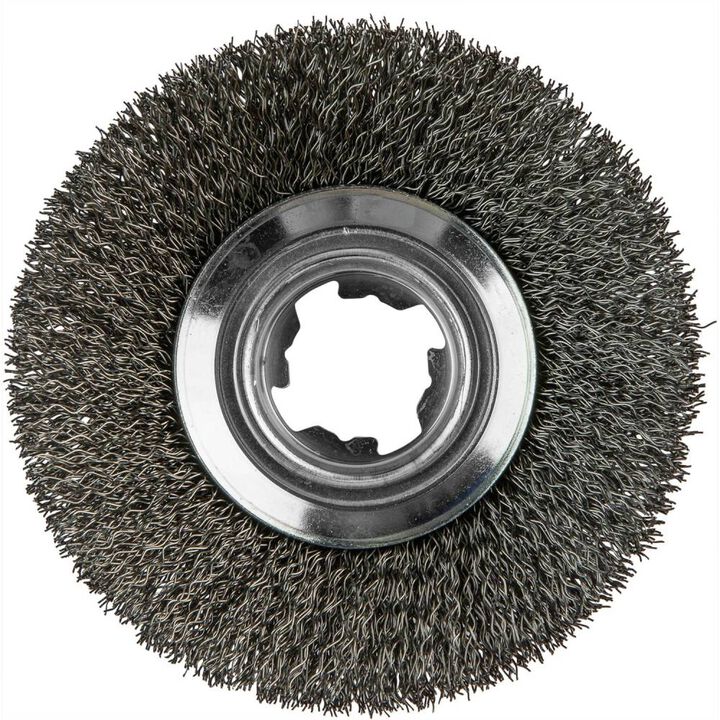 Makita X LOCK 4in Carbon Steel Crimped Wire Bevel Brush, large image number 3