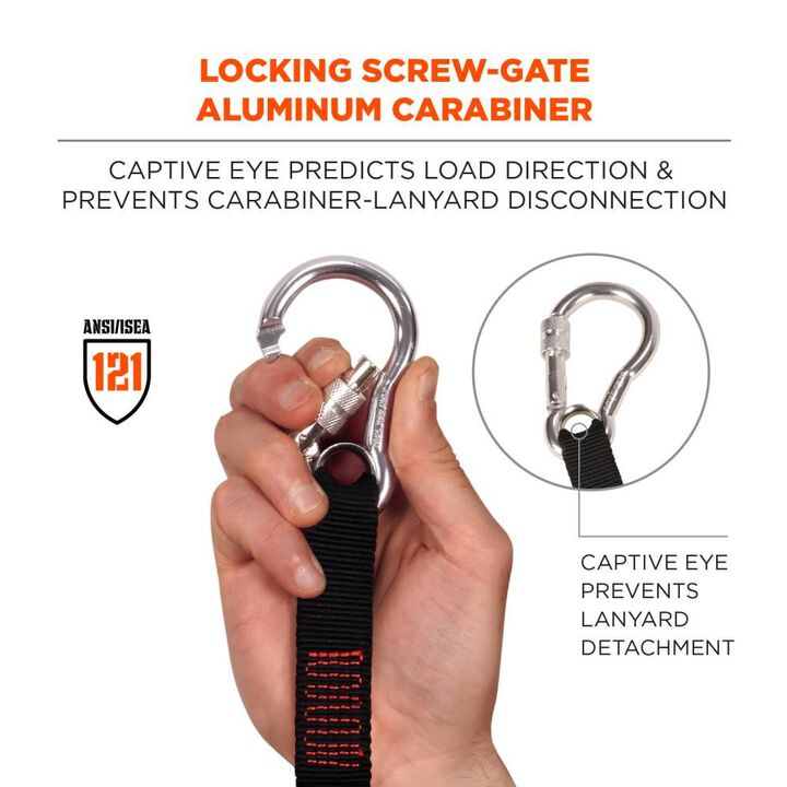 Ergodyne Standard Economy Single Carabiner Lanyard, large image number 4