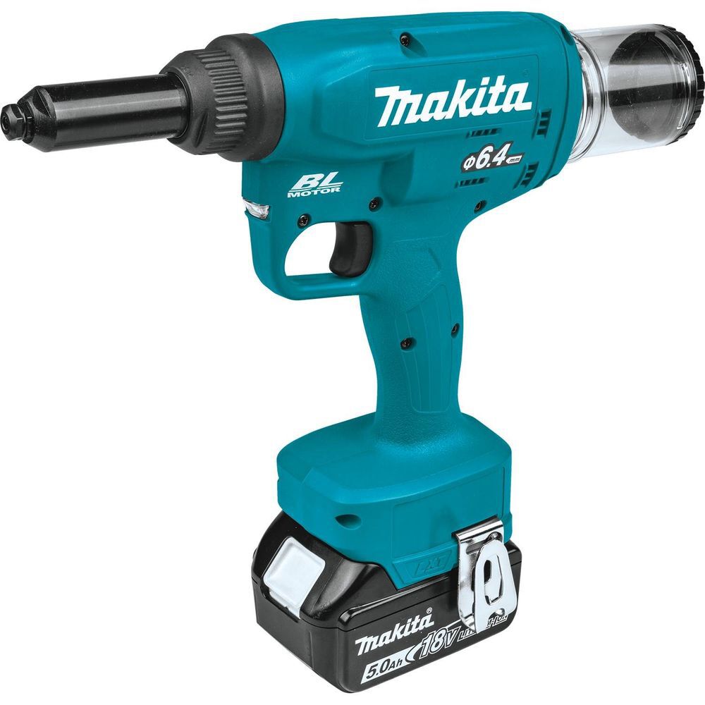 Makita 18V LXT Lithium-Ion Brushless Cordless 1/4in Rivet Tool Kit (5.0Ah), large image number 4