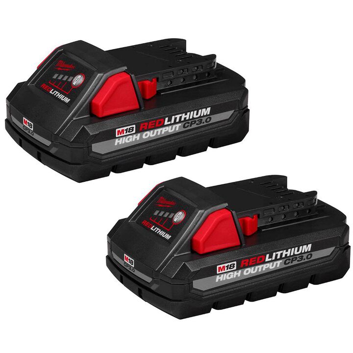 Milwaukee M18 REDLITHIUM HIGH OUTPUT CP 18V 3Ah Lithium Ion Power Tool Battery Pack with Fuel Indicator