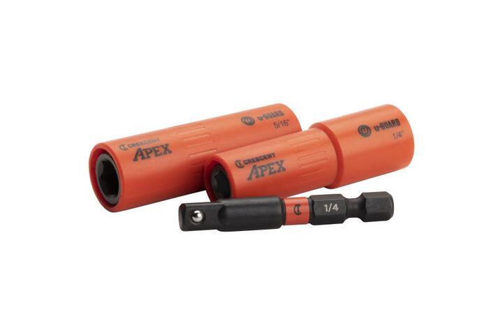 Crescent APEX 3pcu-GUARD 1/4in Covered Socket Set