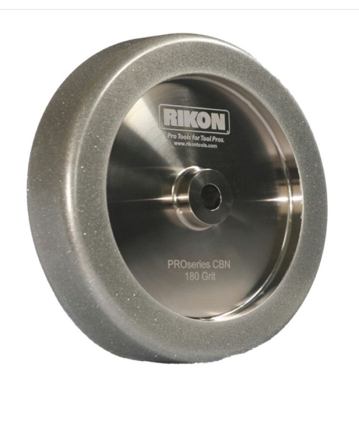 RIKON PRO CBN 8 Inch x 1.25 Inch x 1 Inch Square Edge 80 Grit Sharpening Wheel, 5/8 Inch Arbor