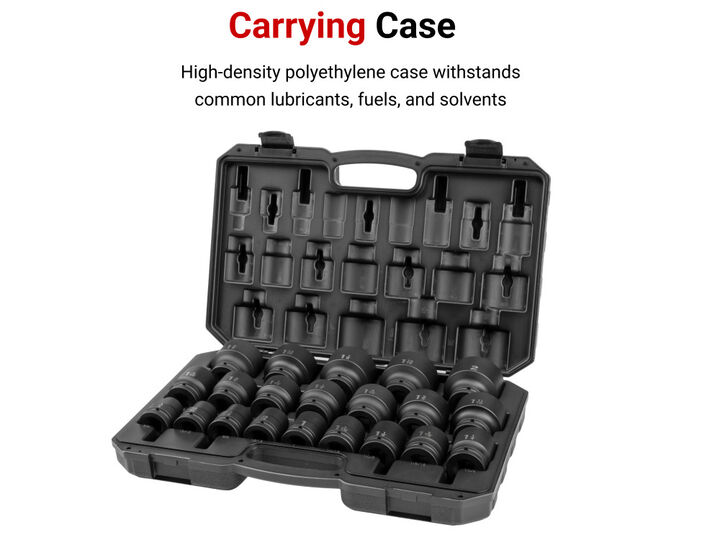 Tekton 3/4 Inch 6 Point Impact Socket Set with Case, 21 Pieces (3/4-2 Inch), large image number 5