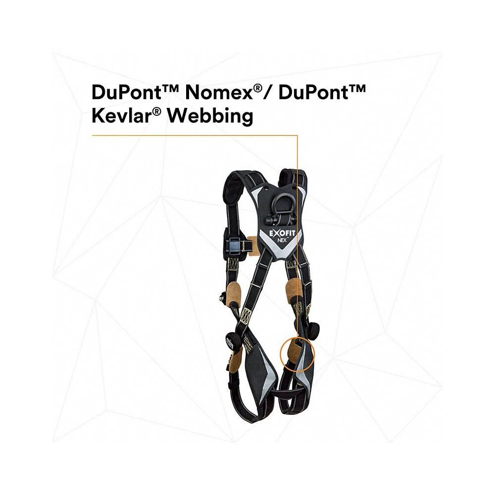 DBI Sala ExoFit NEX Large Black Comfort Arc Flash Vest Safety Harness, large image number 5