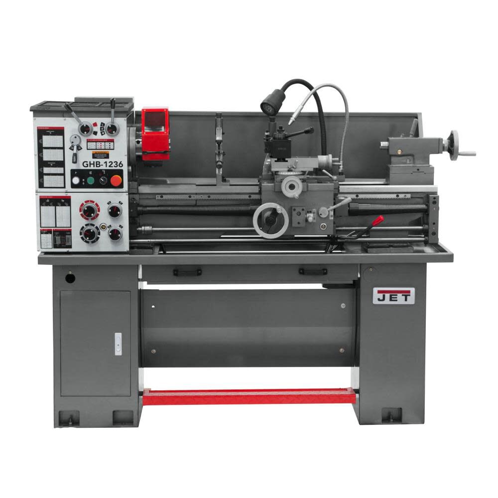 JET 12 x 36 Geared Head Bench Lathe with ACU-RITE 203 DRO, large image number 1