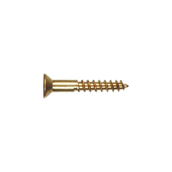 Hillman #10 x 2in Brass Flat Head Phillips Wood Screw 100pk, large image number 1