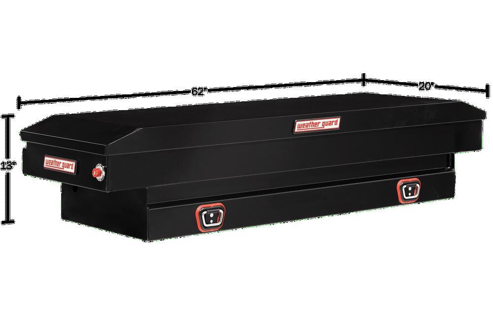 Weather Guard Saddle Truck Tool Box Steel Compact Gloss Black, large image number 5