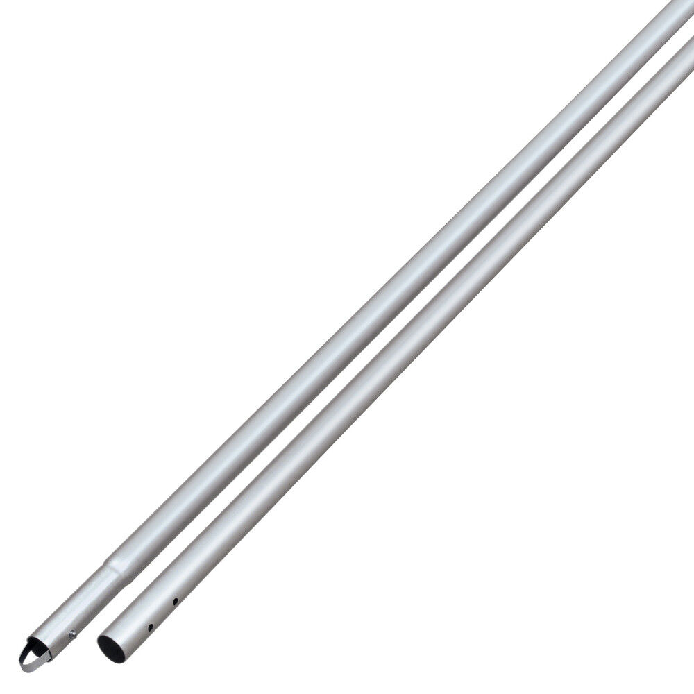 Kraft Tool Co 6 Ft Anodized Aluminum Swaged Button Handle 1-3/4 Inch Diameter Silver, large image number 2