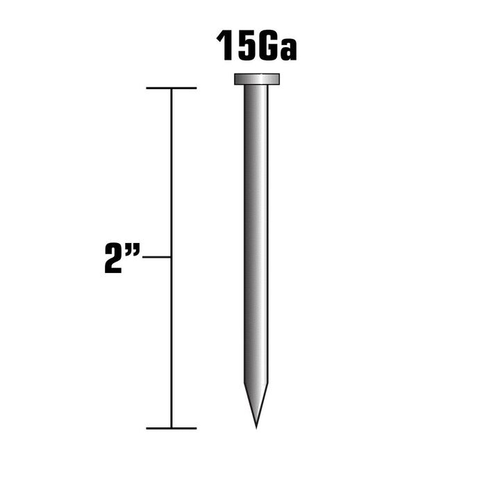 Metabo HPT 2in 15 Gauge Galvanized Angled Finish Nails 1000qty, large image number 2