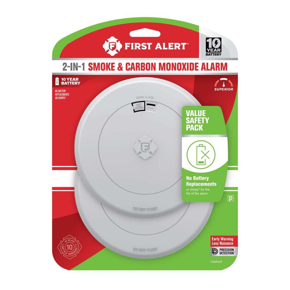 First Alert SMCO210 Battery 2-in-1 Smoke & CO Alarm with Slim Profile Design, large image number 3