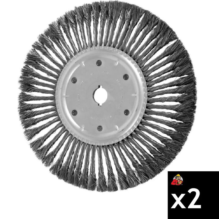 Pferd 15 Inch, 0.016 Inch Steel Twist Knot Wire Wheel Brush Bundle, 2 Pieces