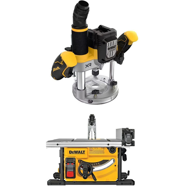DEWALT Jobsite Table Saw & 20V MAX Cordless Plunge Router Bundle