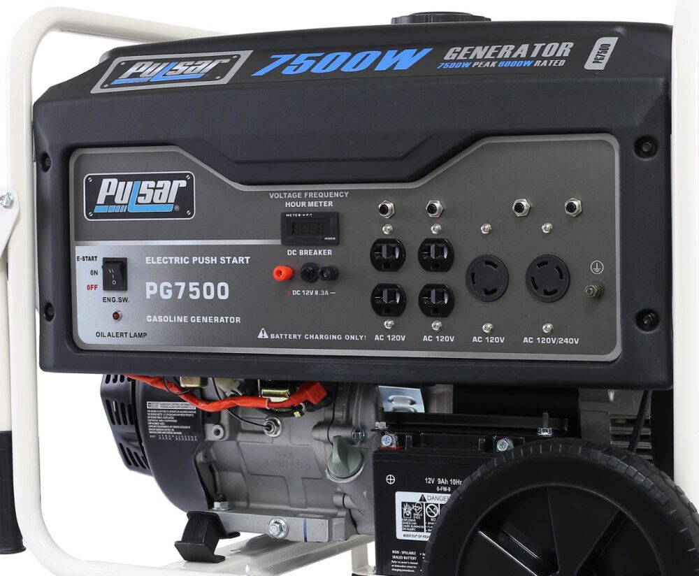 Pulsar Products 7,500 Watt Gas Powered 49-State Portable Generator, large image number 6