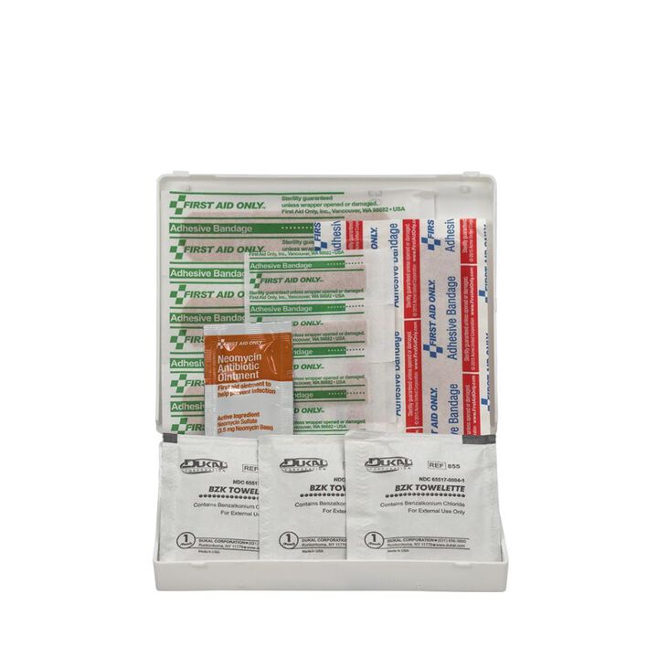 First Aid Only Plastic Case Travel First Aid Kit 16 Piece, large image number 2