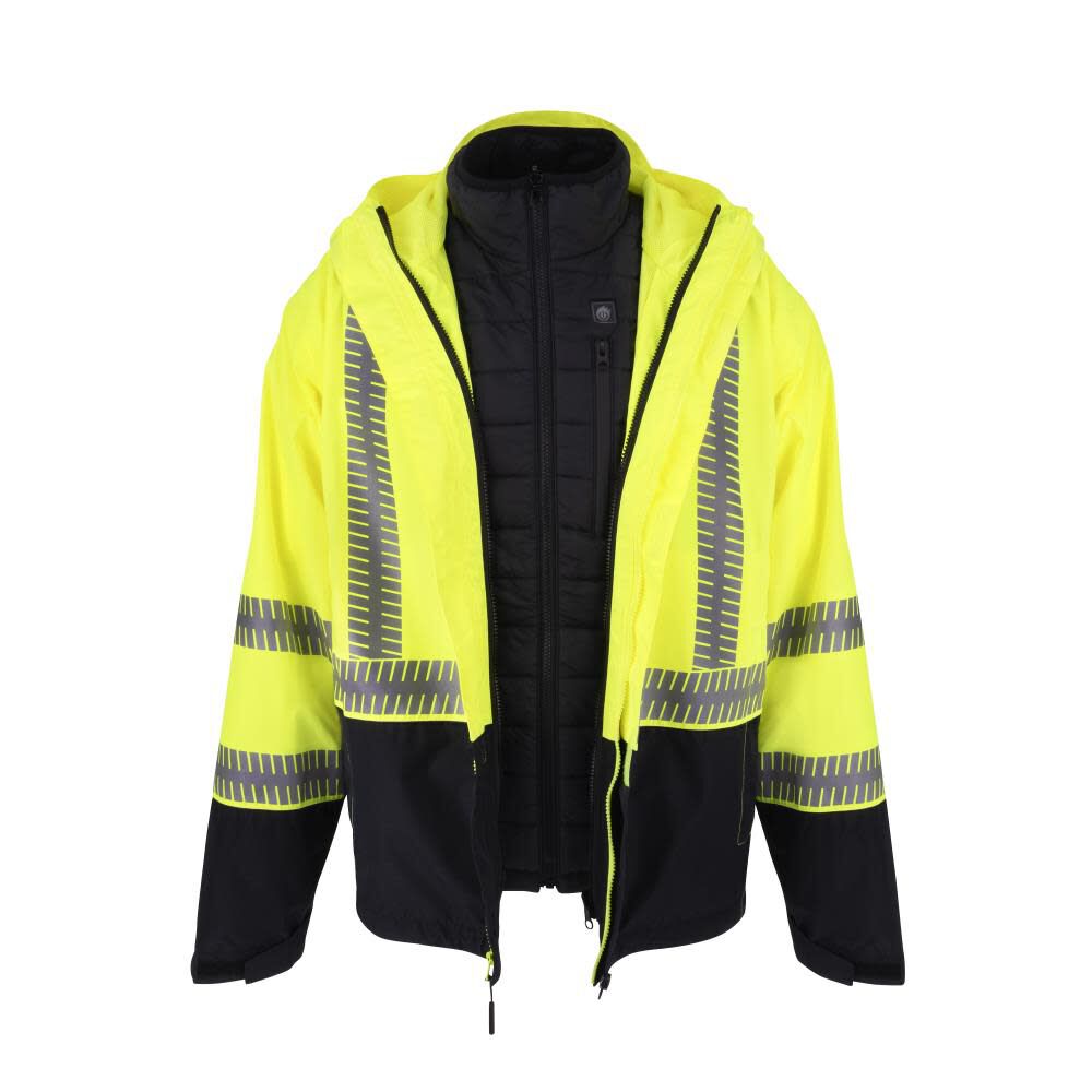 DEWALT Mens Heated Puffer Vest, Black, XL, large image number 9