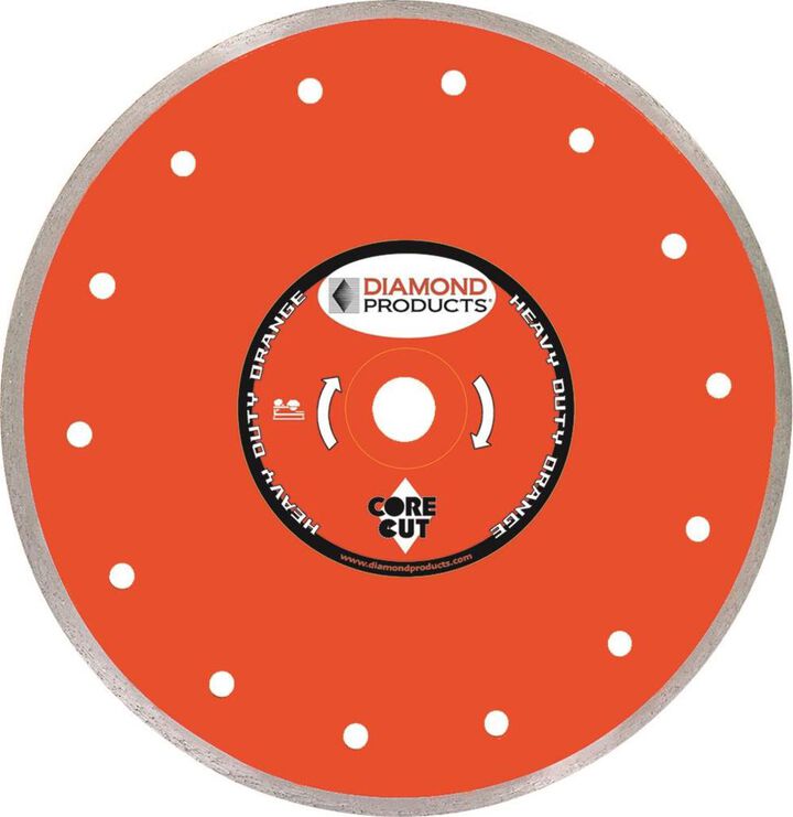 Diamond Products 5 Inch Heavy Duty Orange Continuous Rim Diamond Blade for Tile