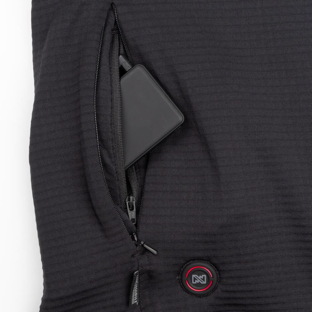 Mobile Warming Womens Element Mid-Layer 1/4 Zip LS Black Heated Shirt XL, large image number 3