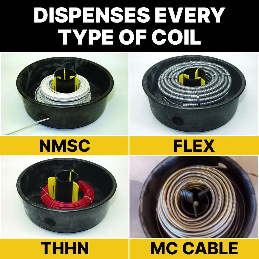 Rack-A-Tiers 24 Inch Diameter Polyethylene Wire Dispensing Lazy Susan for Wire Coils, large image number 3