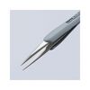 Knipex 5.25 Inch SS Pointed Tip Precision Tweezer with ESD Handle, small image number 4