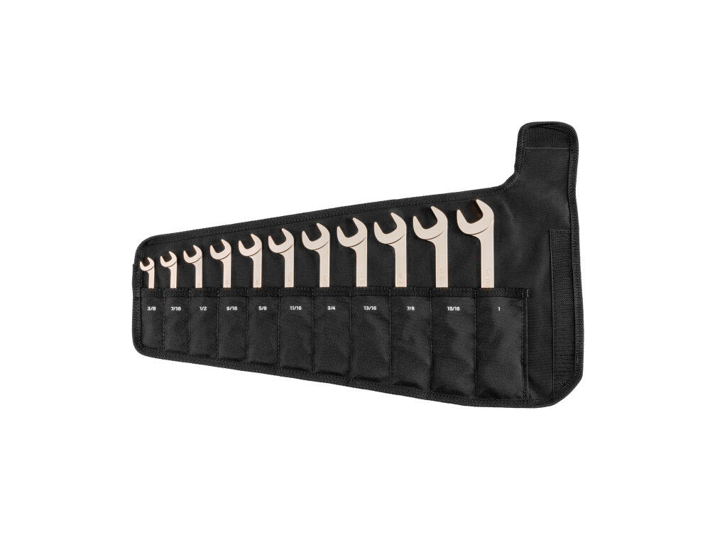 Tekton Angle Head Open End Wrench Set with Pouch, 11-Piece (3/8-1 Inch), large image number 1